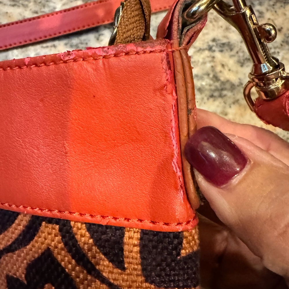 Spartina 449 brown and orange purse. Can be used as crossbody. - Picture 15 of 16